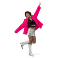 Flauschige Jacke Rosa Damen