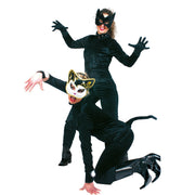 Op deze afbeelding zie je een Kostuums, van het merk Funny Fashion. Mysterieuze Zwarte Kat Vrouw Kostuum