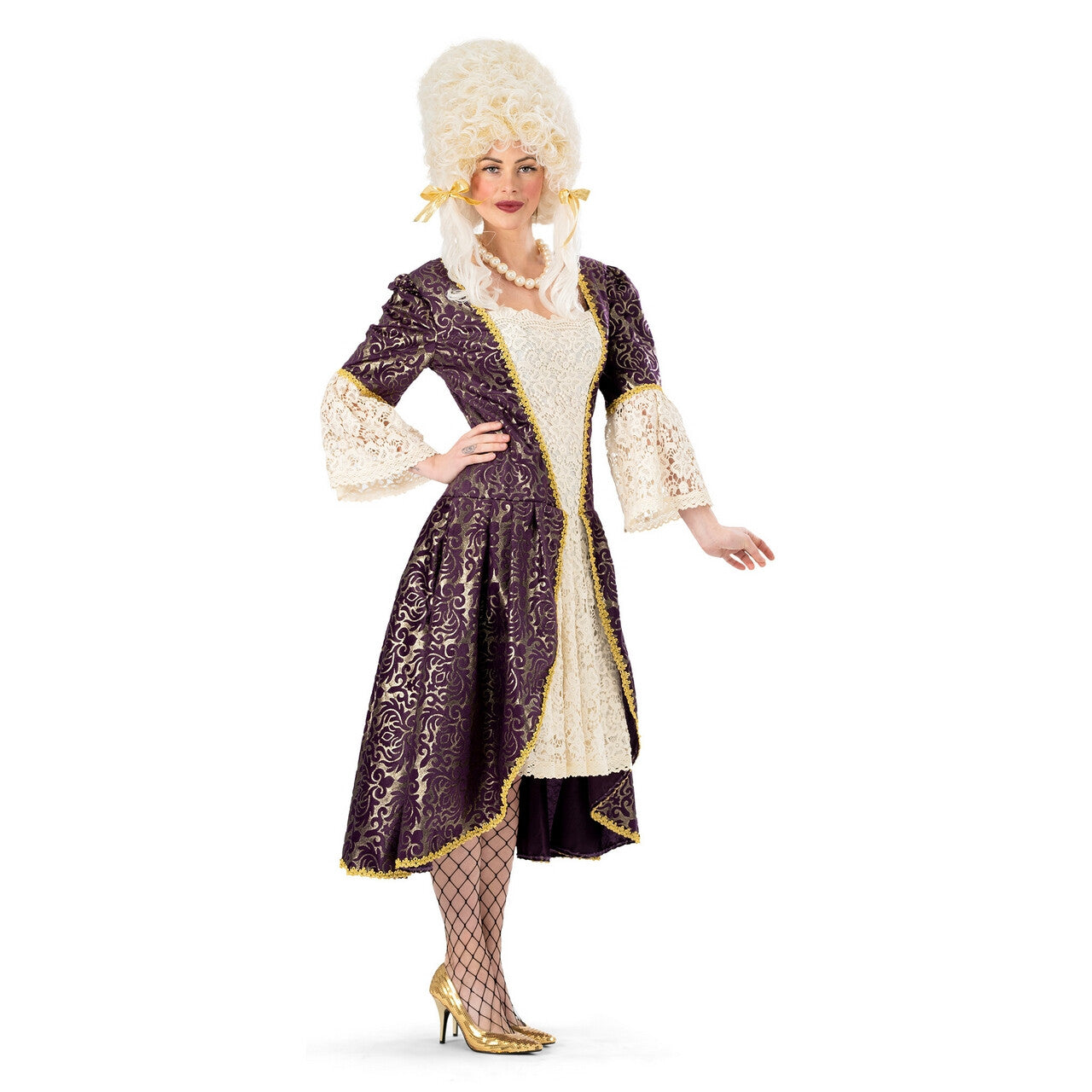 Op deze afbeelding zie je een Kostuums, van het merk Funny Fashion. Deftige Baroque Bernadette Vrouw Kostuum