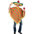 Bunter Amigo Poncho Mit Chillimuster Unisex Kostüm