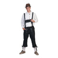 Schwarz Lang Tirolischer Nürnberger Lederhosen Herren