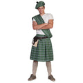 Grüner Schotten-Tartan Highlander Herrenkostüm