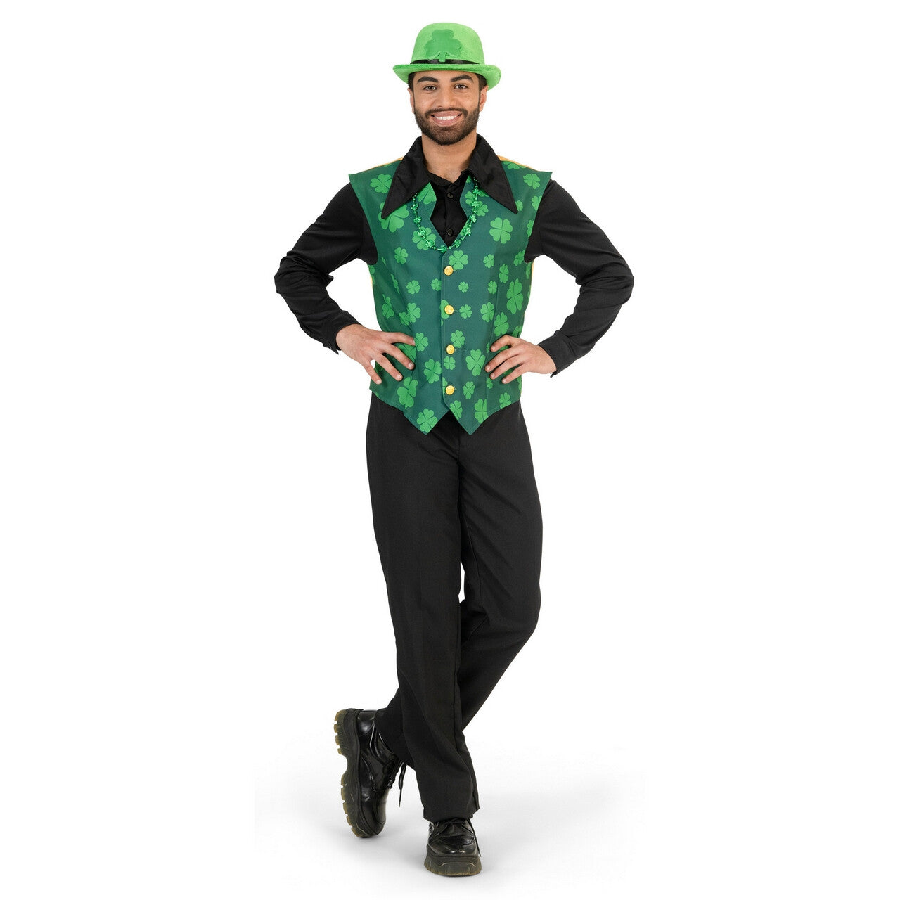 Op deze afbeelding zie je een Kostuums, van het merk Funny Fashion. Klavertje Vier Gilet Man
