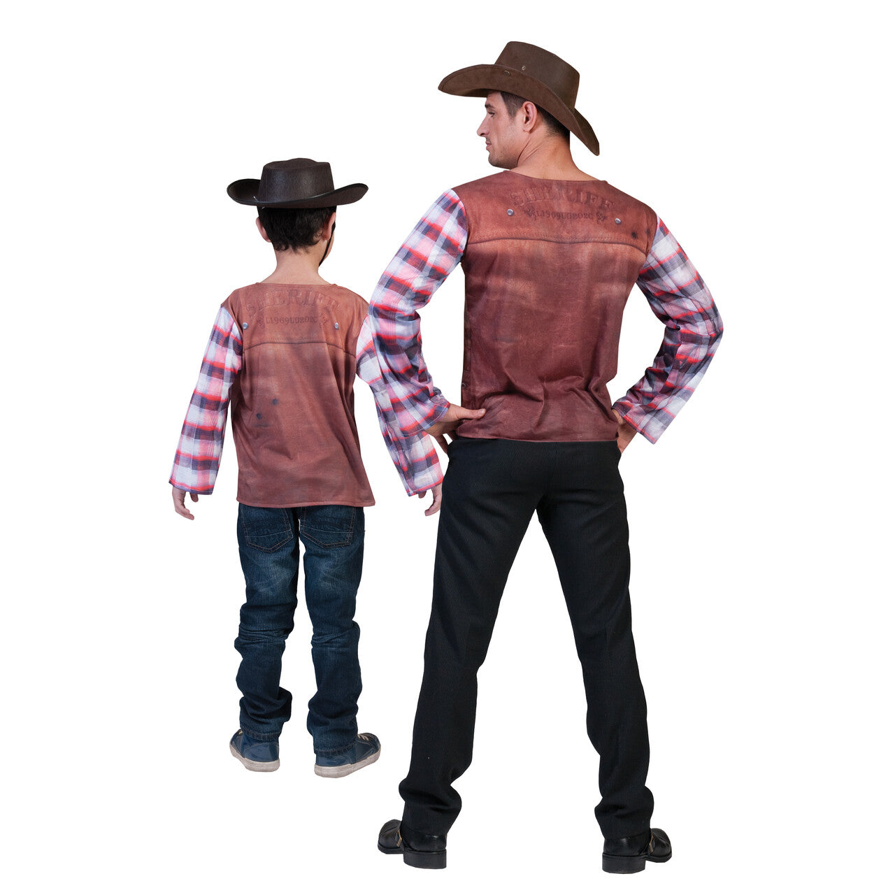 Op deze afbeelding zie je een Kostuums, van het merk Funny Fashion. 3d T-Shirt Cowboy Man Kostuum