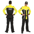 Neongelbe Schwarzer Polizeikostüm Herrenkostüm