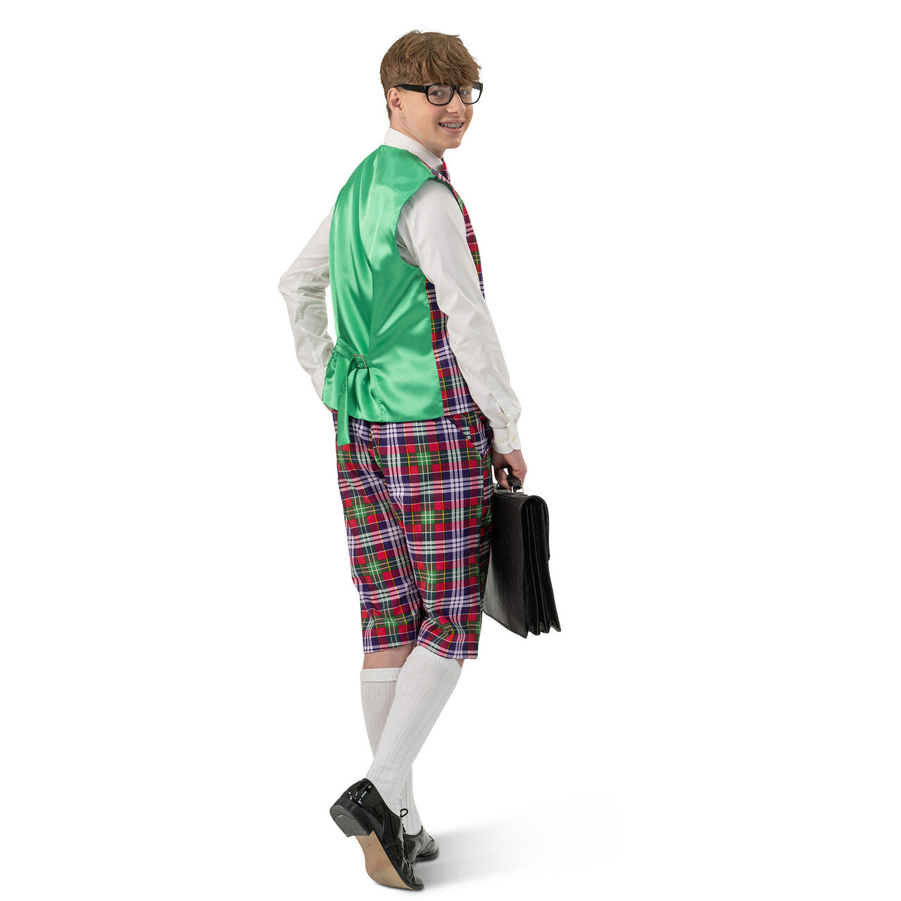 Op deze afbeelding zie je een Kostuums, van het merk Funny Fashion. Ontzettende Slimme Nerd Nigel Man Kostuum