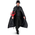 Teufelsumhang Metallic Schwarz Unisex