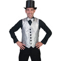 Glitzernde Showweste Silber Herren