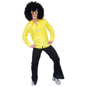 Op deze afbeelding zie je een Accessoires, van het merk Funny Fashion. Zaterdag Disco Hemd Geel