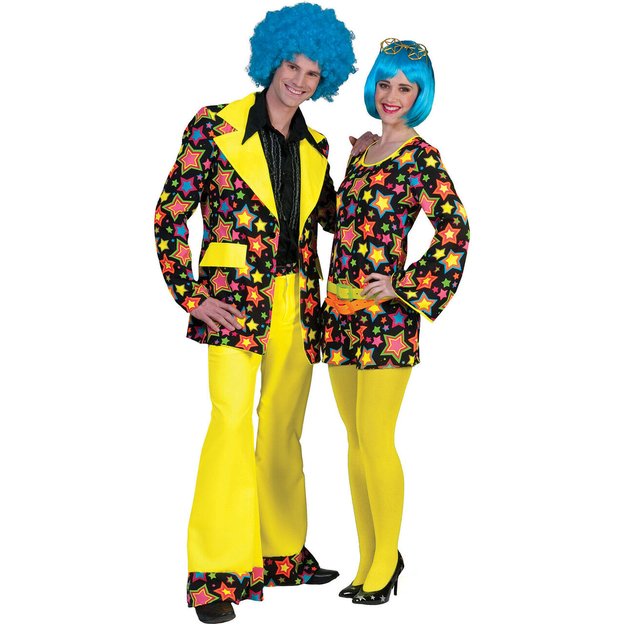 Op deze afbeelding zie je een Kostuums, van het merk Funny Fashion. Funky Star Jasje Man Kostuum