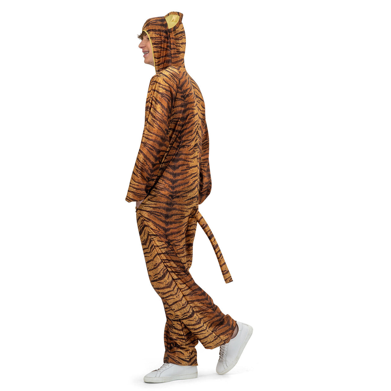 Op deze afbeelding zie je een Kostuums, van het merk Funny Fashion. Tijger Streken Onesie Kostuum