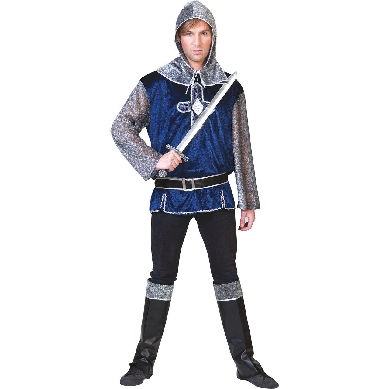 Op deze afbeelding zie je een Kostuums, van het merk Funny Fashion. Midlands Ridder Kostuum Man