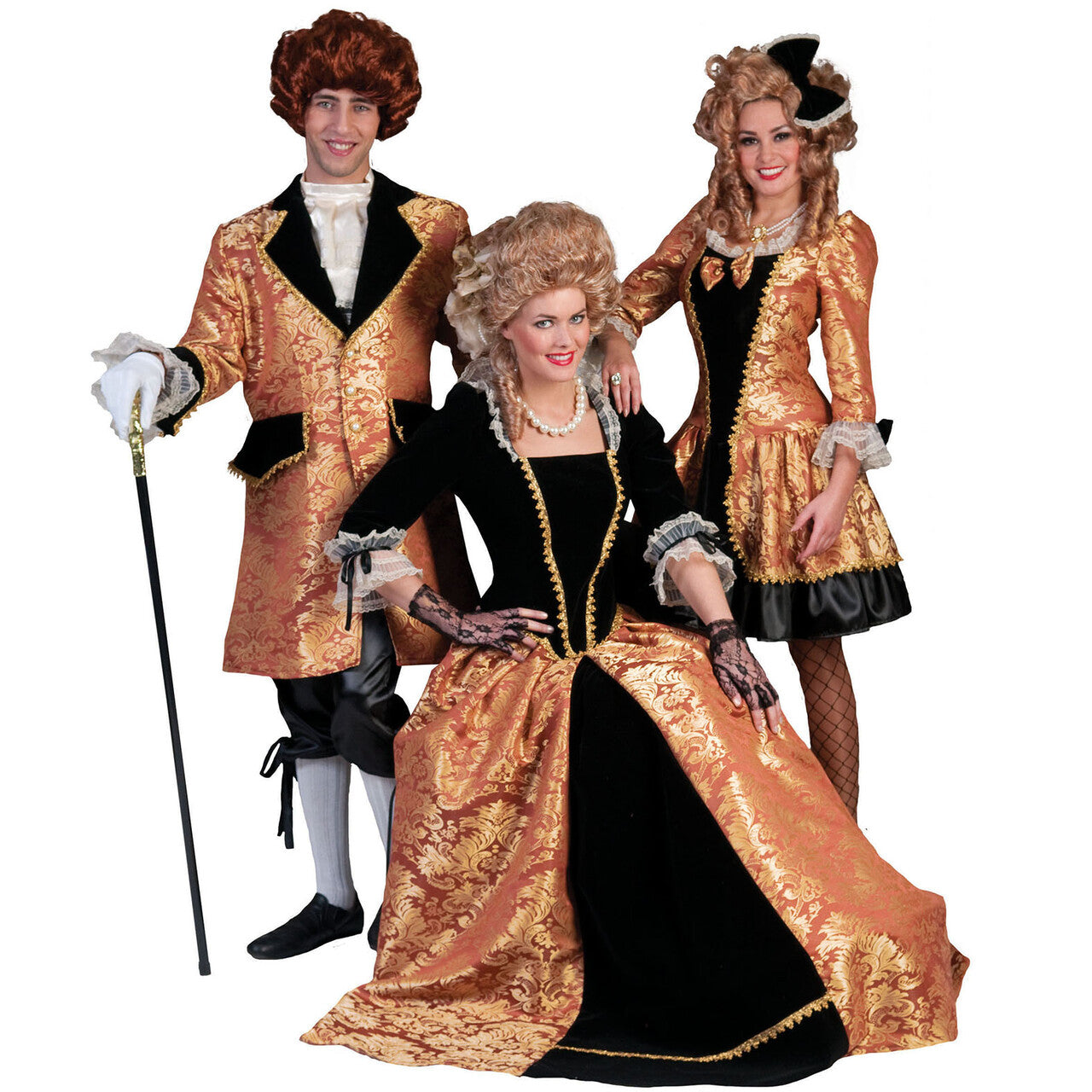 Op deze afbeelding zie je een Kostuums, van het merk Funny Fashion. Baroque Lafleur Kostuum Man