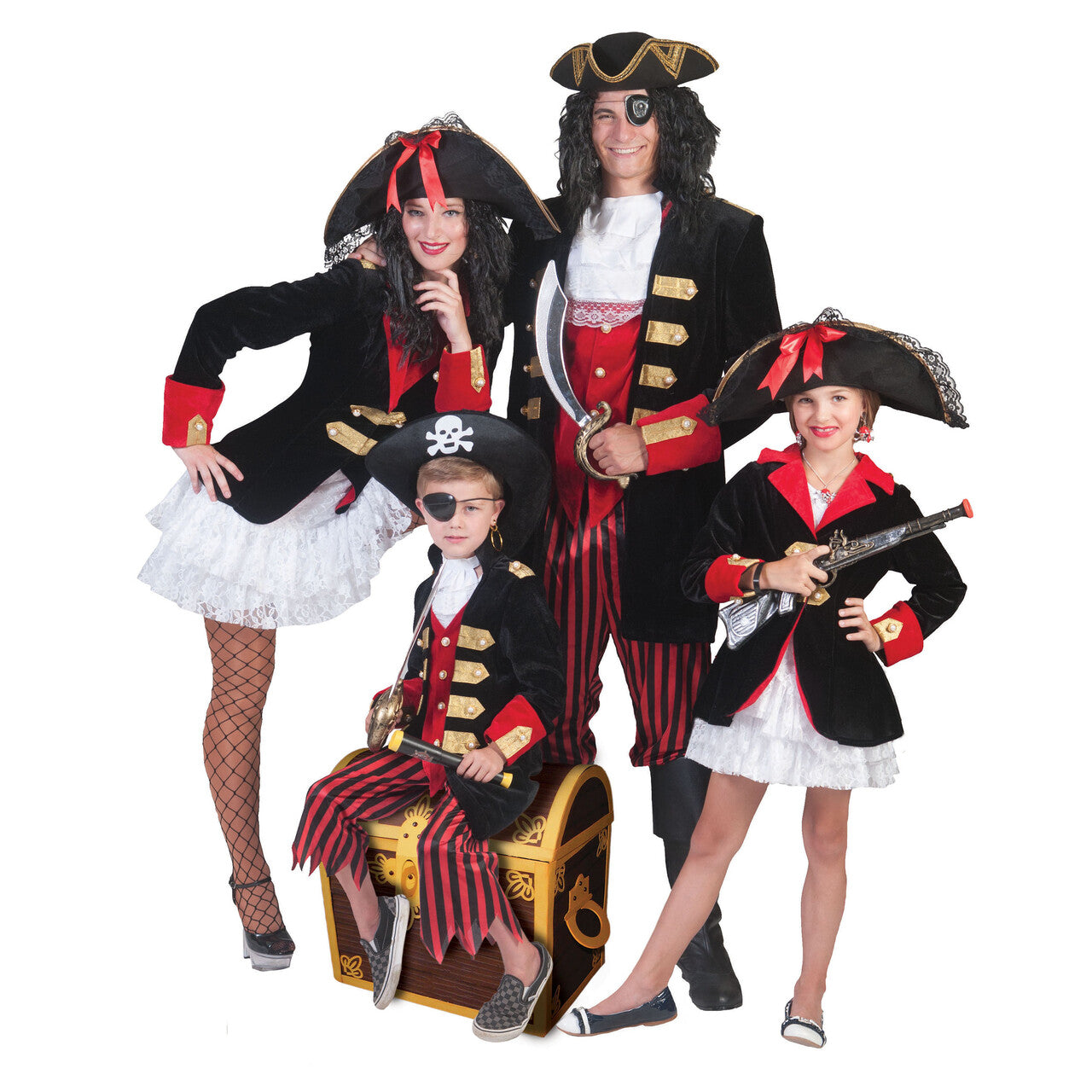Op deze afbeelding zie je een Kostuums, van het merk Funny Fashion. Piraat Stylo Star Kostuum Man