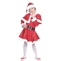 Glitzer Santa Class -Kleid Kostüm für Mädchen