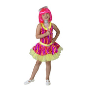 Op deze afbeelding zie je een Kostuums, van het merk Funny Fashion. Rock Diva Jurk Meisje