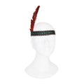 Stirnband Mit Roter Feder Im Retro-Stil