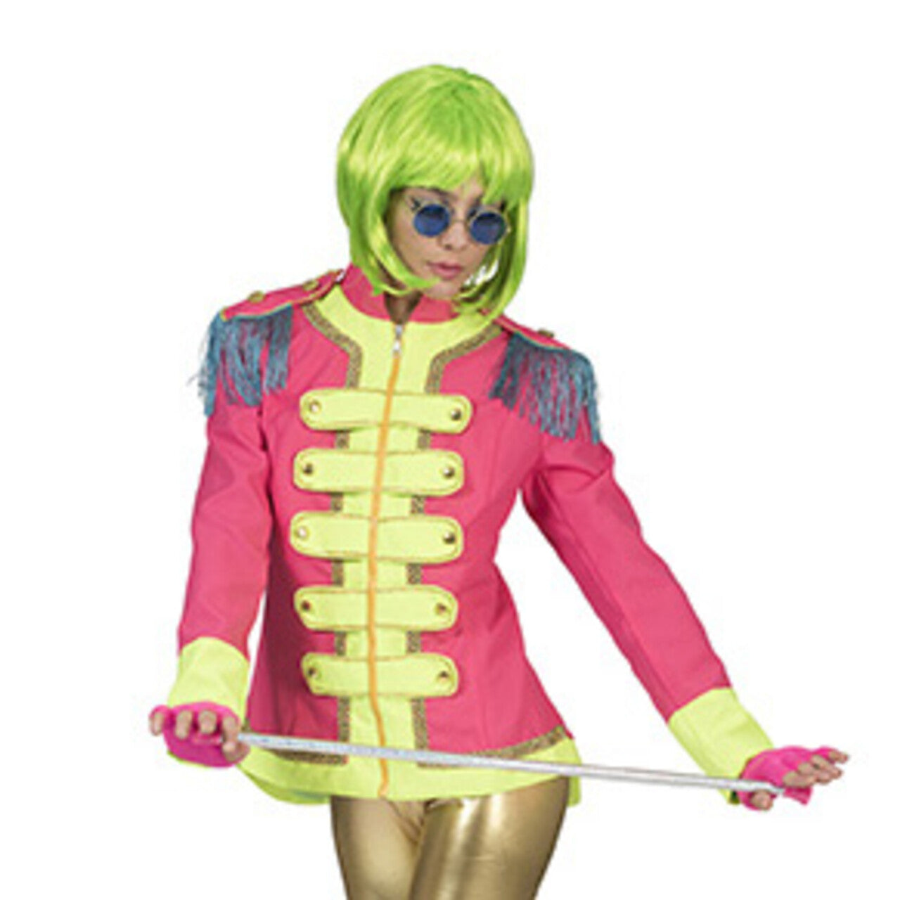 Op deze afbeelding zie je een Kostuums, van het merk Funny Fashion. Beatles Lonely Hearts Club Band Jas Roze Vrouw