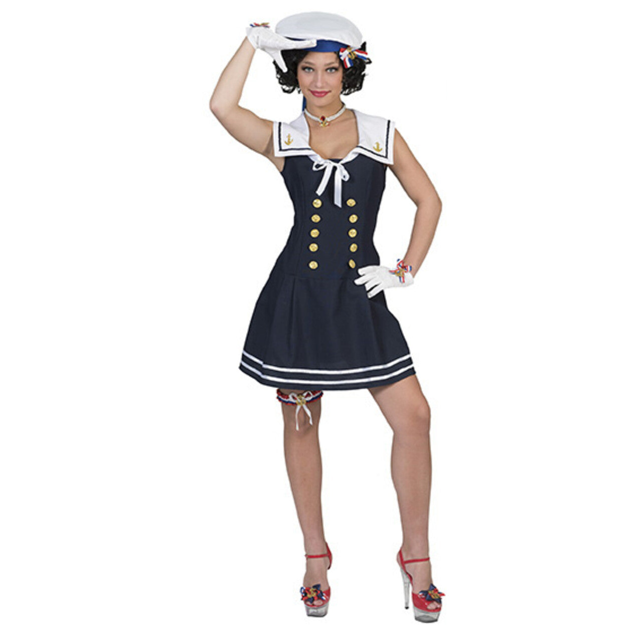 Op deze afbeelding zie je een Kostuums, van het merk Funny Fashion. Zilte Sop Matroos Vrouw Kostuum