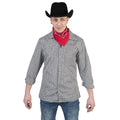Schwarzer Weißer Chirt Cowboy Hank Herren