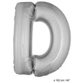 Letterballon D Silber