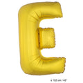 Goldener Folienballon Buchstabe E XL 102cm (Ungefüllt)