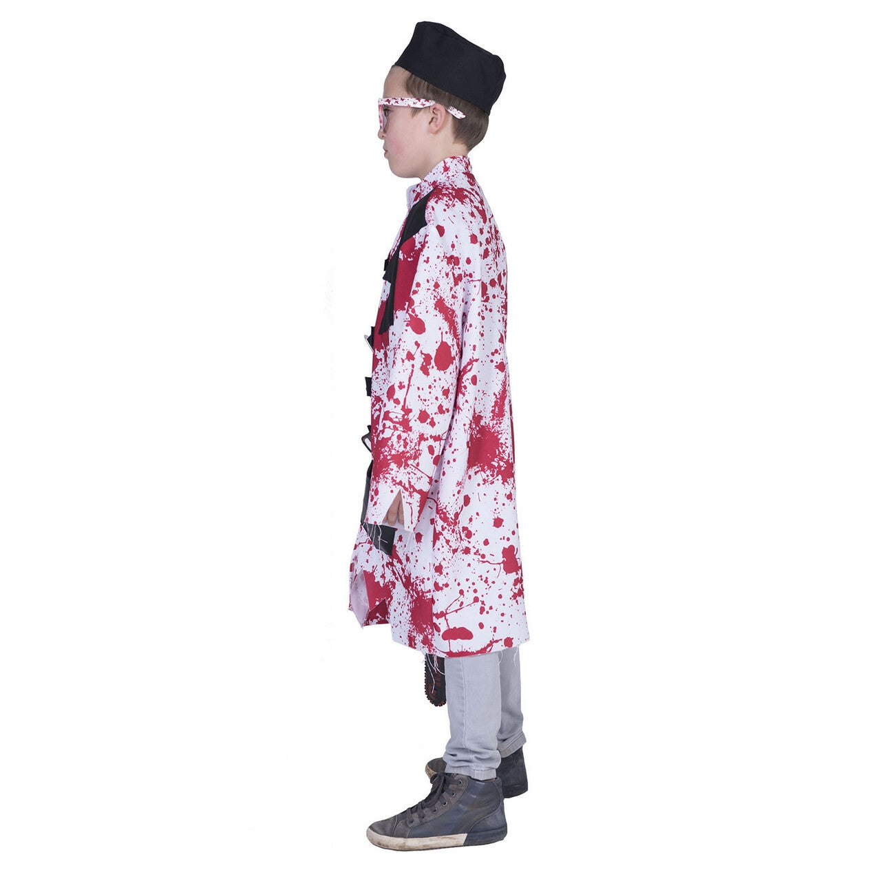 Op deze afbeelding zie je een Kostuums, van het merk Funny Fashion. Bloederige Dwangbuis Patient Kind Kostuum