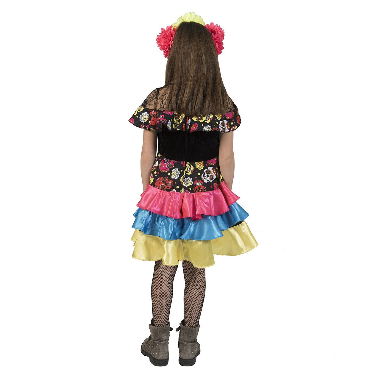 Op deze afbeelding zie je een Kostuums, van het merk Funny Fashion. Mexicaanse Meid Muerta Maria Meisje Kostuum