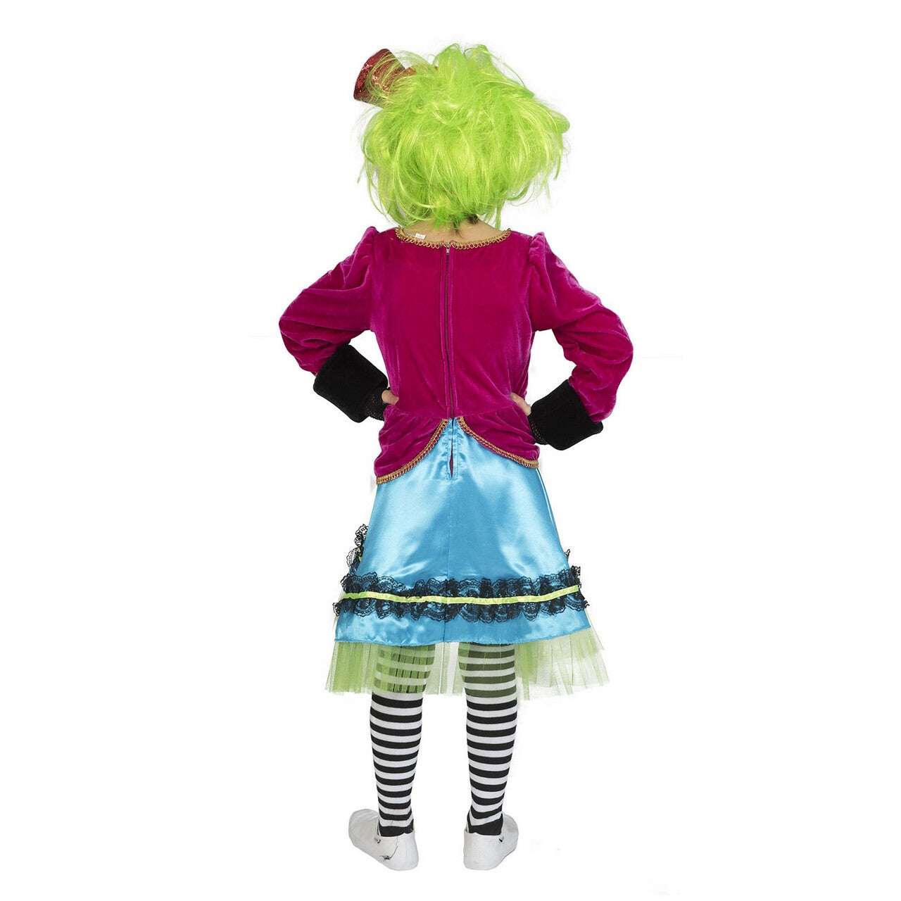 Op deze afbeelding zie je een Kostuums, van het merk Funny Fashion. Boosaardige Mad Hatter Meisje Kostuum