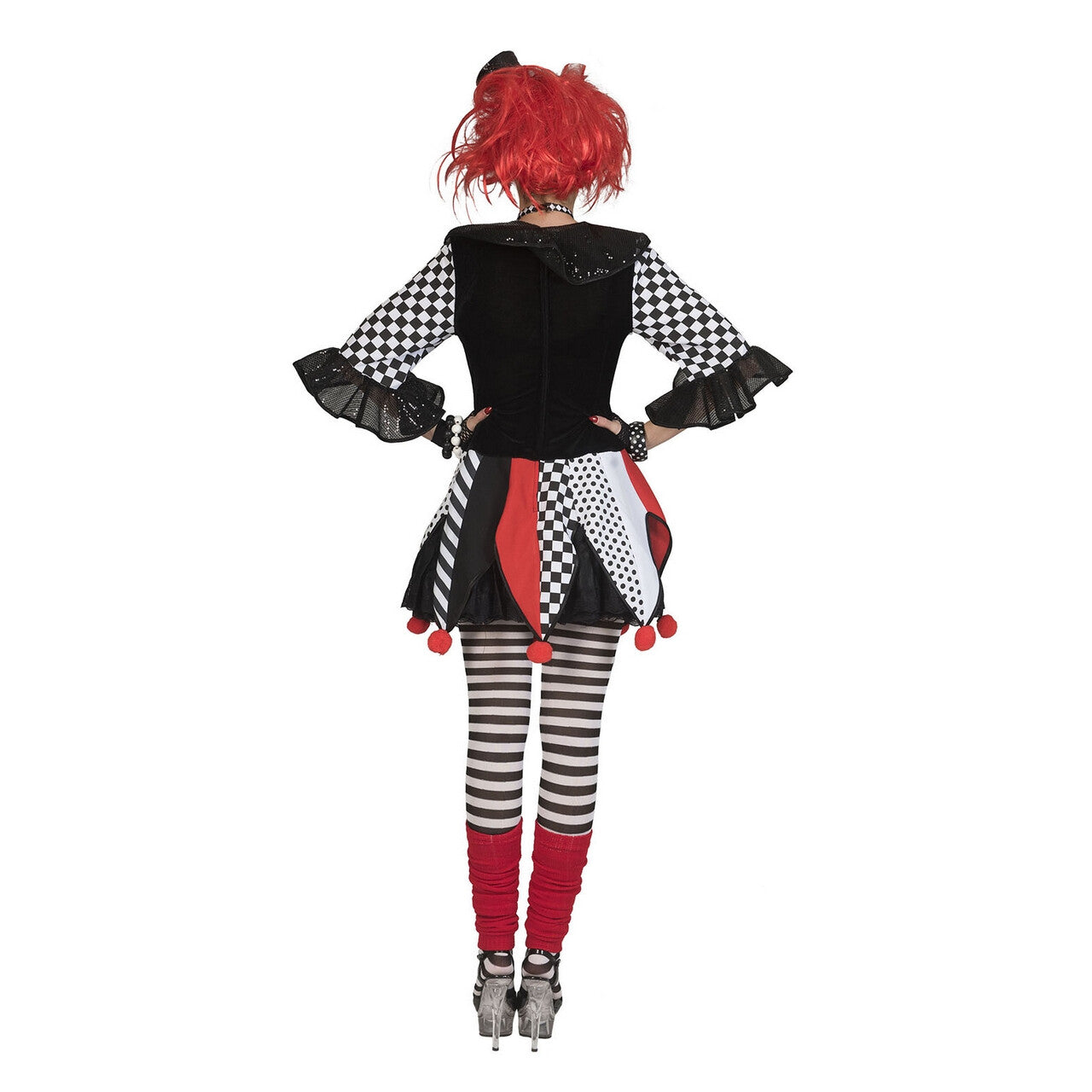 Op deze afbeelding zie je een Kostuums, van het merk Funny Fashion. Hilarische Harlekijn Hof Van Spanje Vrouw