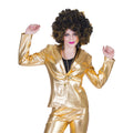 Discofieber Glanzgoldene Jacke Damen