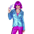 Jacke Disco Fever Glitzerblau Damen
