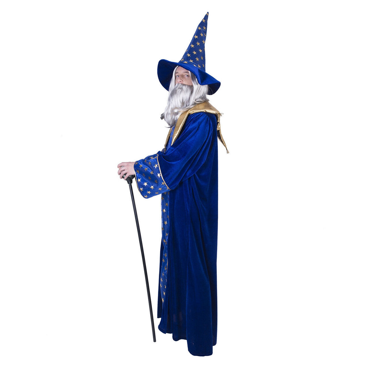 Op deze afbeelding zie je een Kostuums, van het merk Funny Fashion. Eerbiedwaardige Oude Sterren Tovenaar Man Kostuum