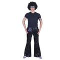 Glänzender Schwarzer Disco-Gott Hose Herren