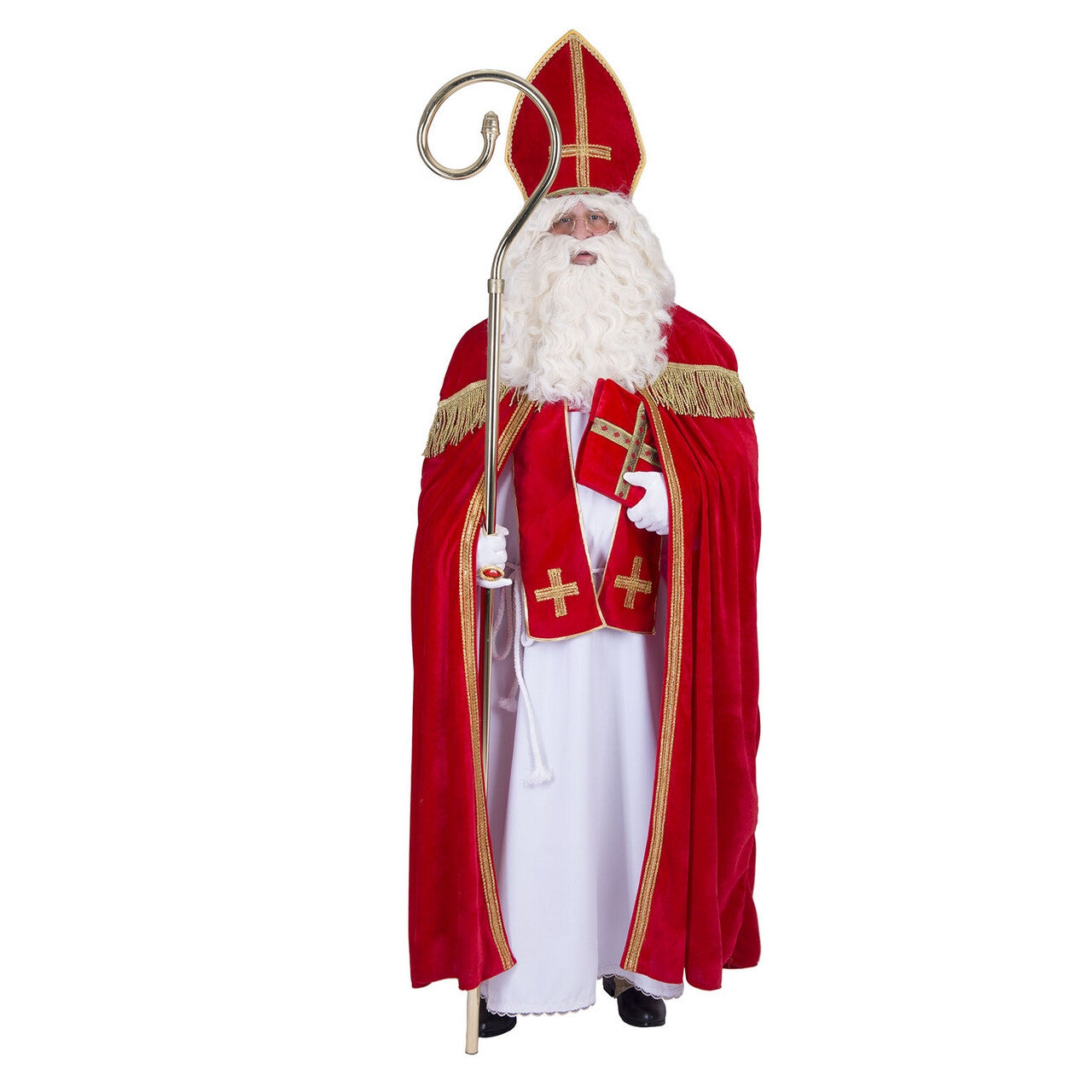 Op deze afbeelding zie je een Kostuums, van het merk Funny Fashion. Weldoener Sint Nicolaas Man Kostuum