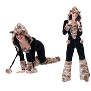 Op deze afbeelding zie je een Kostuums, van het merk Funny Fashion. Irbis Sneeuwpanter Himalaya Vrouw Kostuum