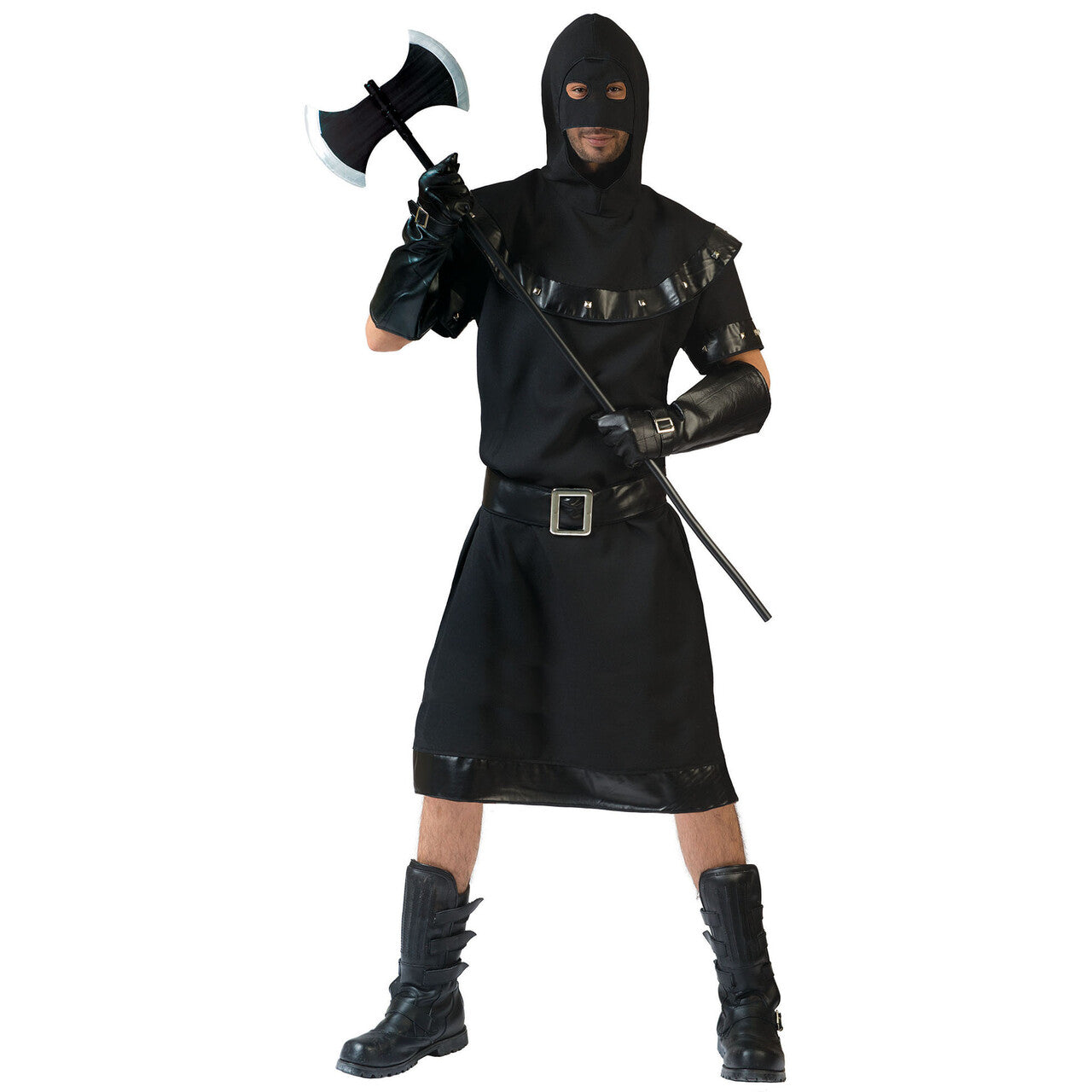 Op deze afbeelding zie je een Kostuums, van het merk Funny Fashion. Middeleeuwse Hakgrage Beul Bennie Man Kostuum