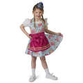 Rosa-Blaues Alpenmädchen Dirndl Kostüm