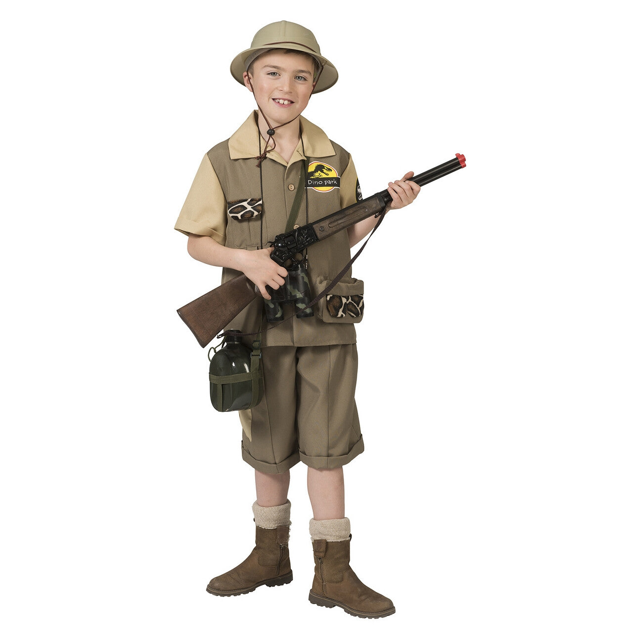 Op deze afbeelding zie je een Kostuums, van het merk Funny Fashion. Dino Danger Kind Kostuum