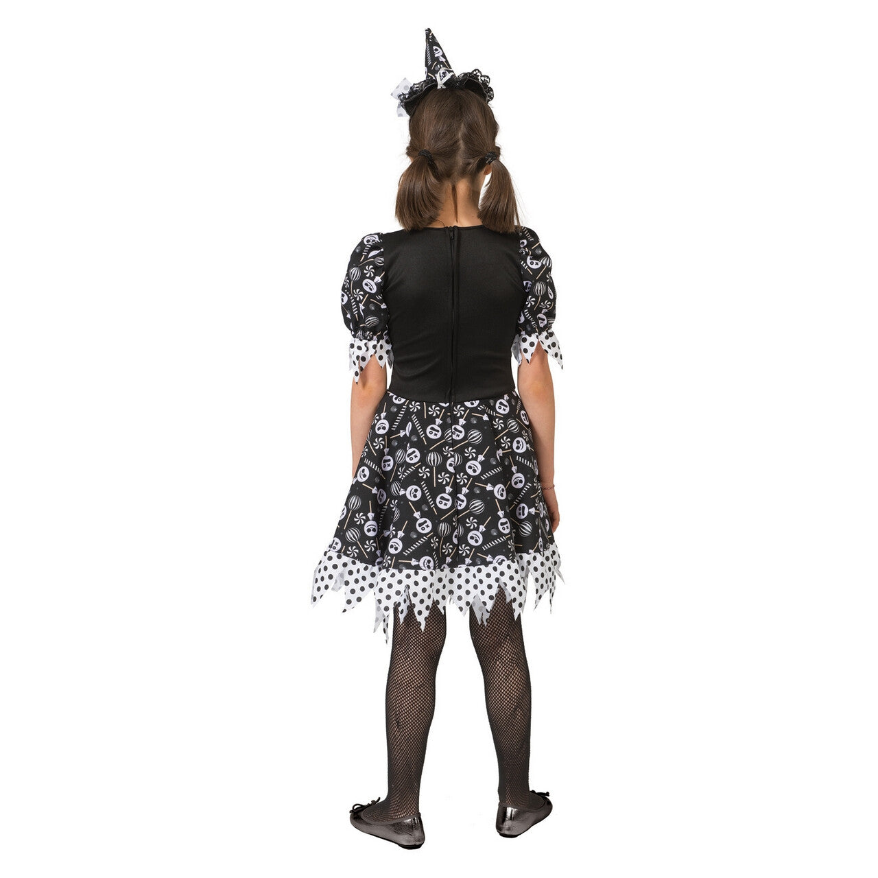 Op deze afbeelding zie je een Kostuums, van het merk Funny Fashion. Verleidelijke Snoep Heks Enge Lollies Meisje Kostuum