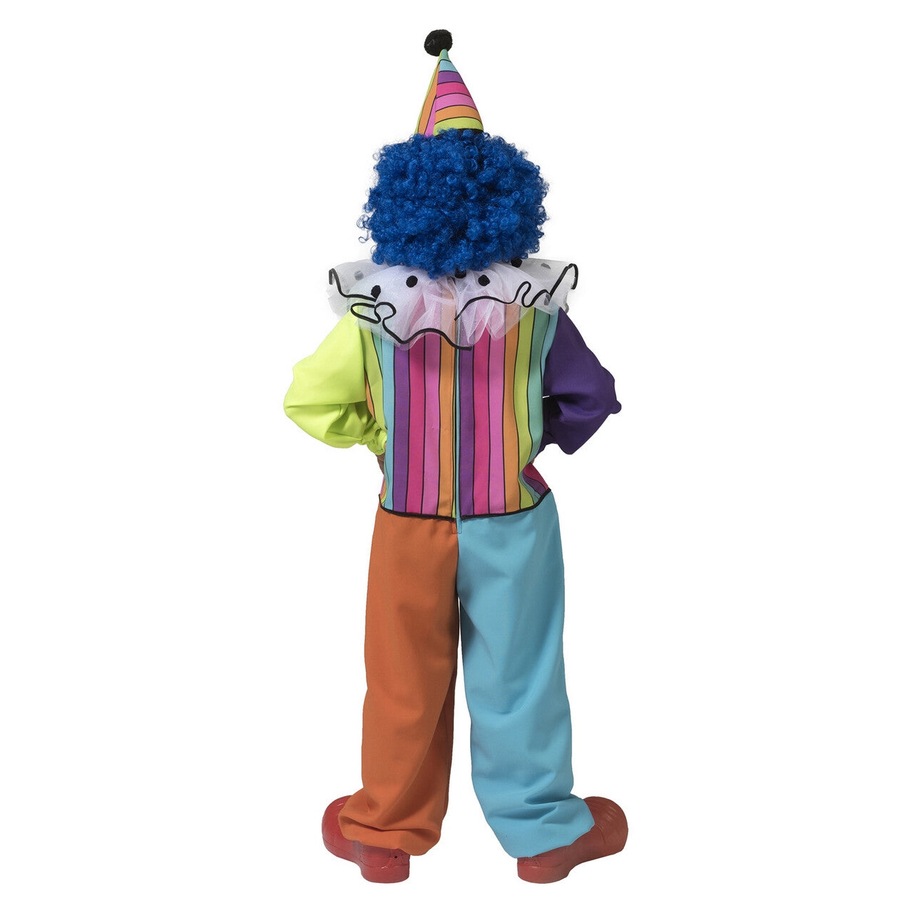 Op deze afbeelding zie je een Kostuums, van het merk Funny Fashion. Rainbow Clown Boy Kind Kostuum