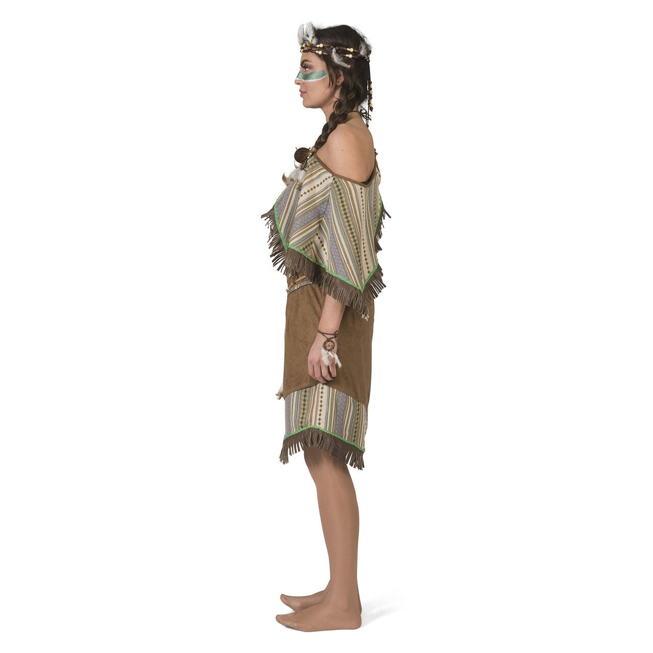 Op deze afbeelding zie je een Kostuums, van het merk Funny Fashion. Squaw Wappo Indiaan Wilde Westen Amerika Vrouw Kostuum