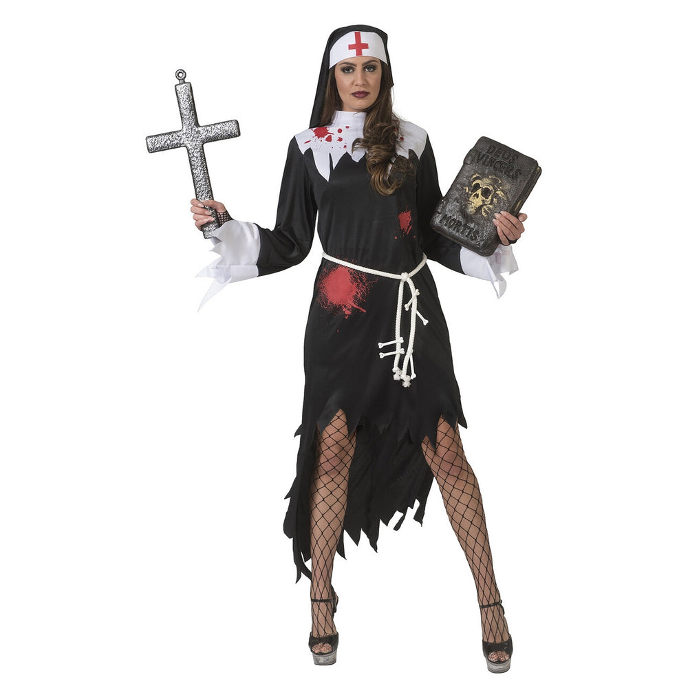 Op deze afbeelding zie je een Kostuums, van het merk Funny Fashion. Door De Duivel Bezeten Bloederige Non Vrouw Kostuum