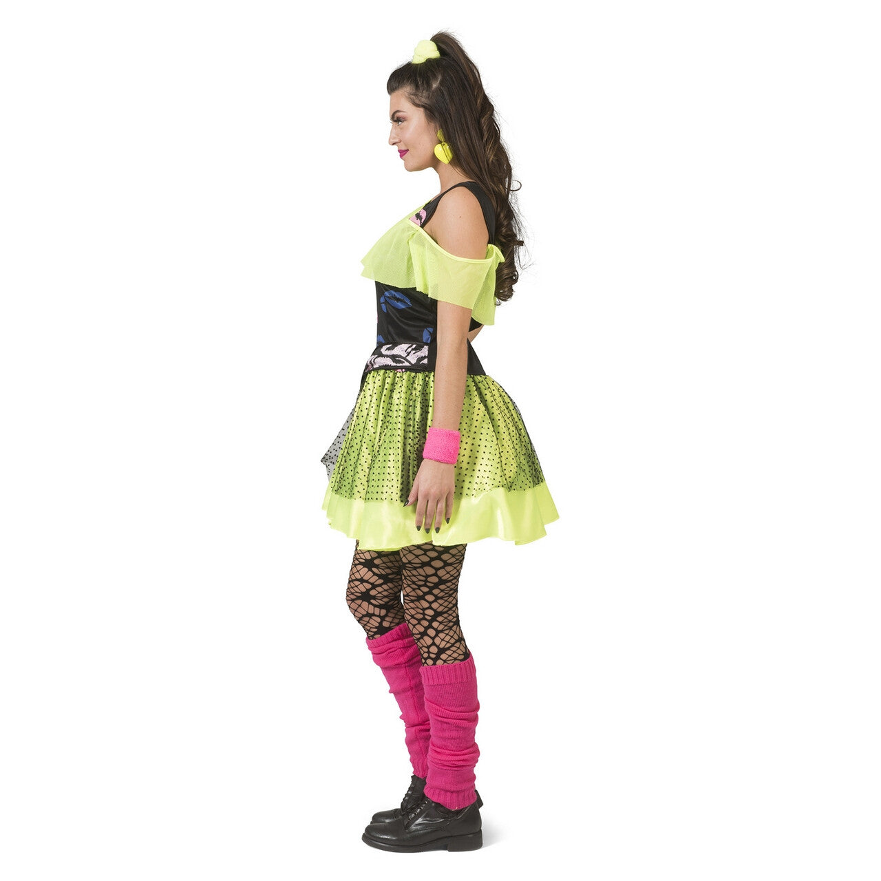 Op deze afbeelding zie je een Kostuums, van het merk Funny Fashion. Jaren 80 Kiss The Girl Disco Dancer Vrouw Kostuum