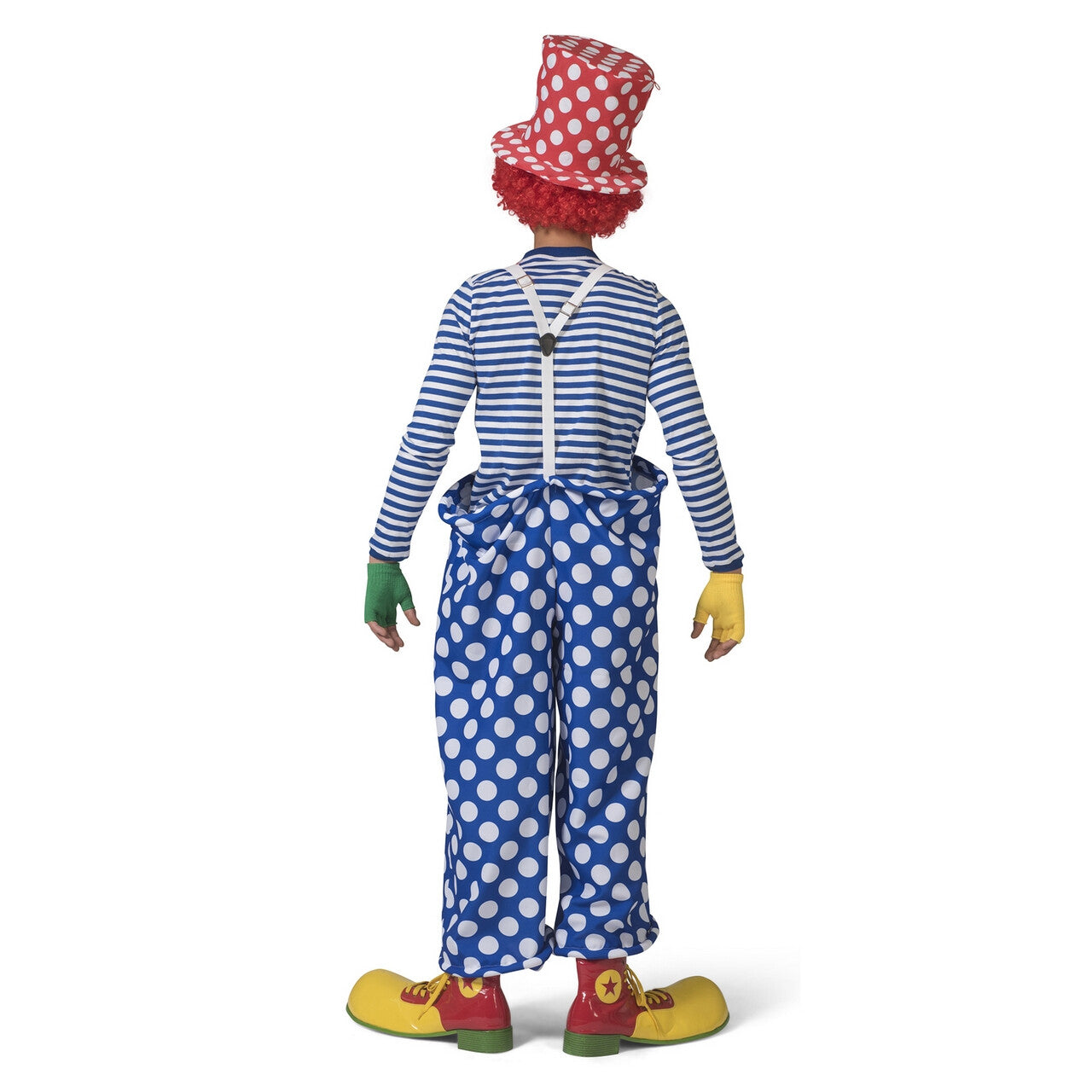 Op deze afbeelding zie je een Kostuums, van het merk Funny Fashion. Broek Met Witte Bollen En Bretels Clown Flappie Man