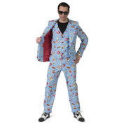 Op deze afbeelding zie je een Kostuums, van het merk Funny Fashion. Zomers Komische Strip Man Kostuum