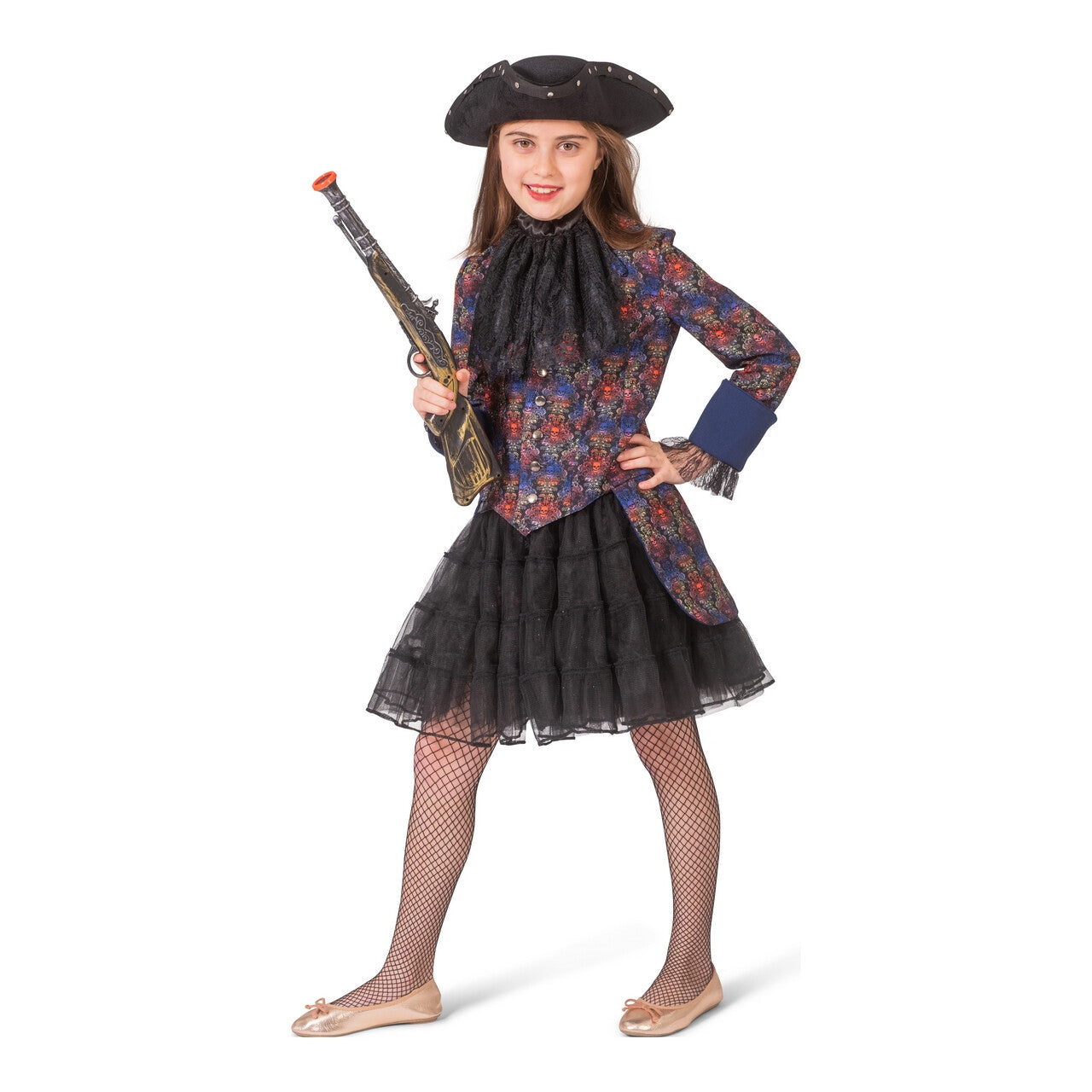 Op deze afbeelding zie je een Kostuums, van het merk Funny Fashion. Baroque Piratenjas Kind