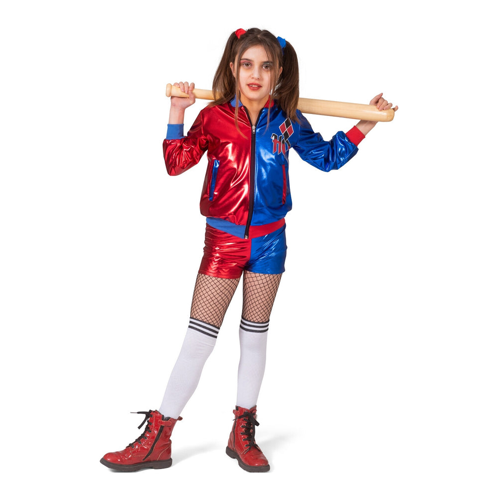 Op deze afbeelding zie je een Kostuums, van het merk Funny Fashion. Komische Harley Meisje Kostuum