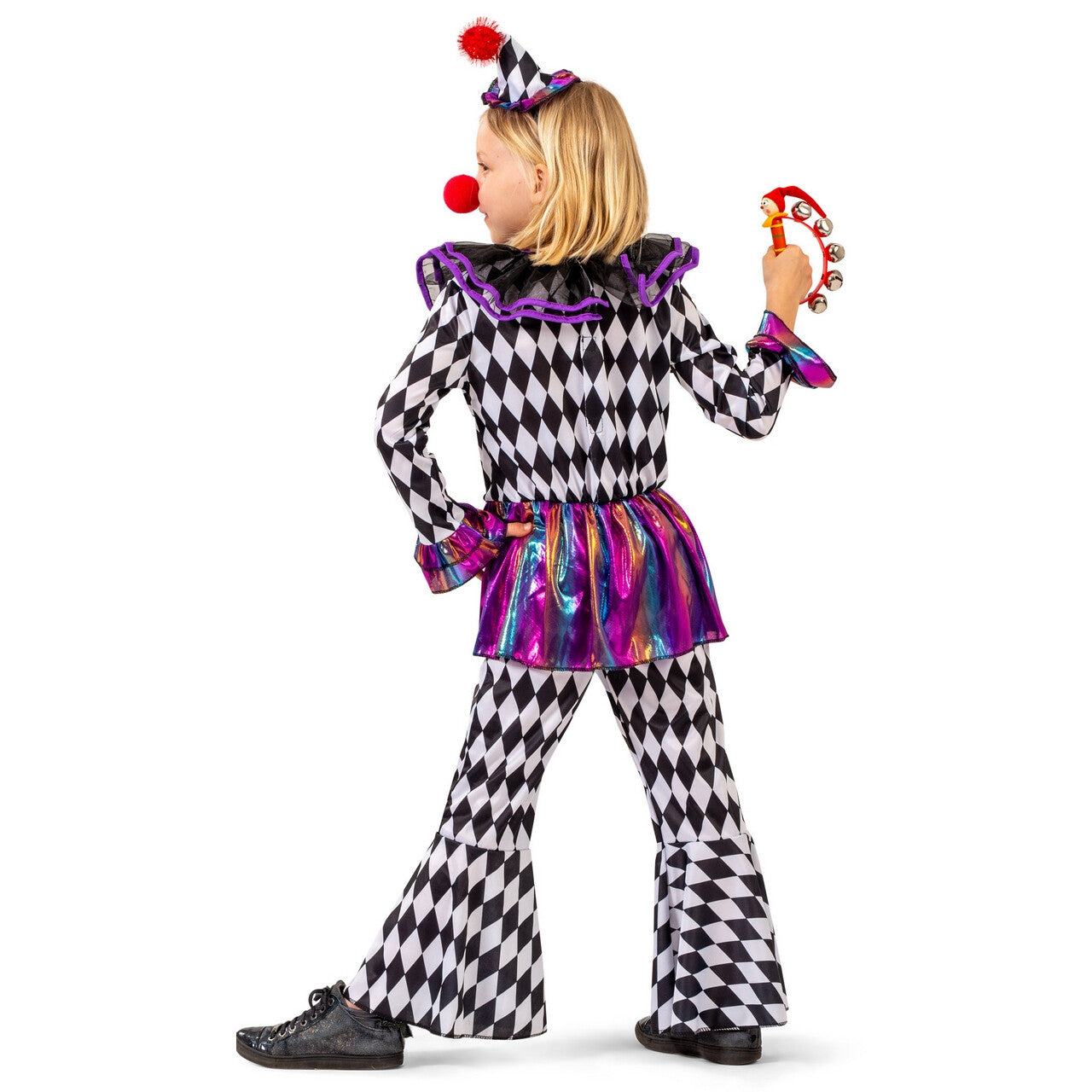 Op deze afbeelding zie je een Kostuums, van het merk Funny Fashion. Lollige Lola Clown Meisje Kostuum