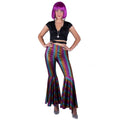 Disco Regenbogen-Glanzhose Damen